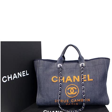 chanel denim deauville tote|chanel deauville tote 2022.